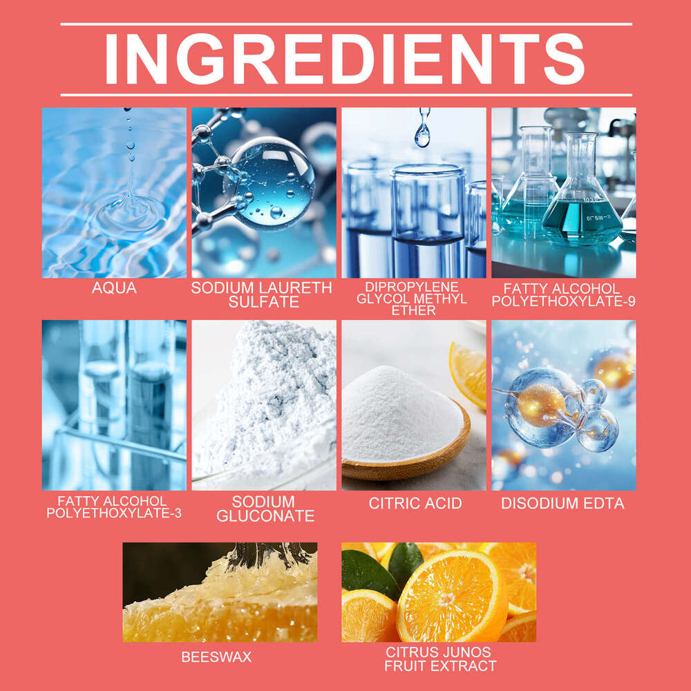 Cleaner Wooden Floor Multi-effect Stain Removal Descaling Polishing Brightening Orange Scent Foam S260202