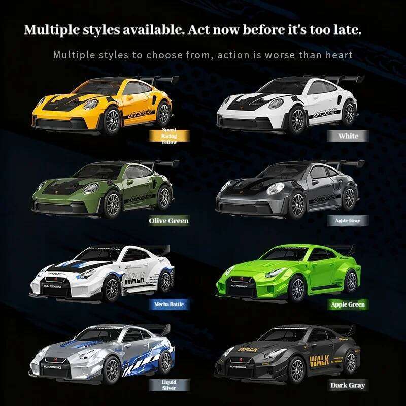 Hongxing model 1:43 full scale RC four-wheel drive drift remote control car GTR mini racing toy desktop gift for men Y260131