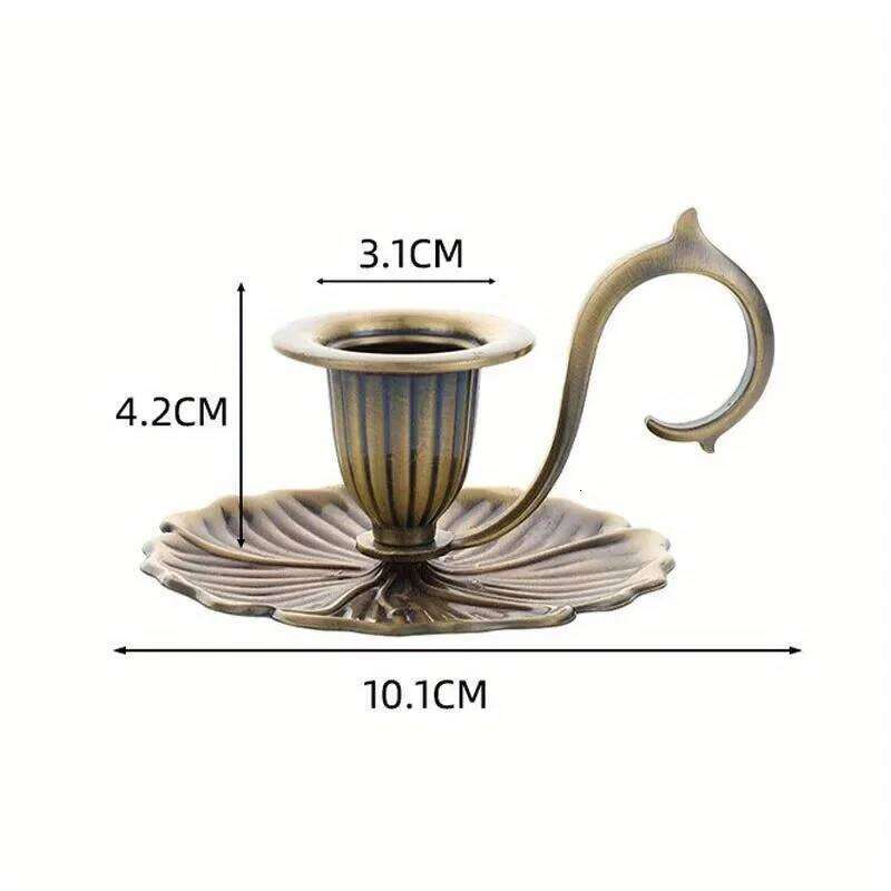 1PC European Style Candlestick Valentines Day Handheld Candle Holders Retro Single Head Candlelight Stand Taper Holder Y260131