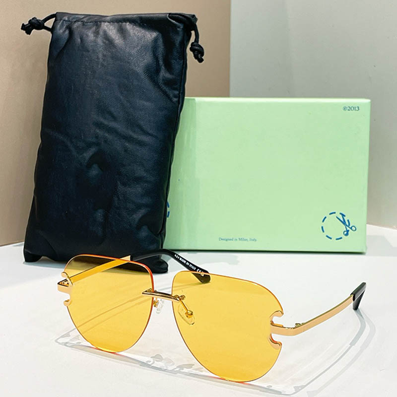 Frameless sunglasses Cutting frameless lenses Metal arrow symbol Fashion men women personalized sunglasses 5507