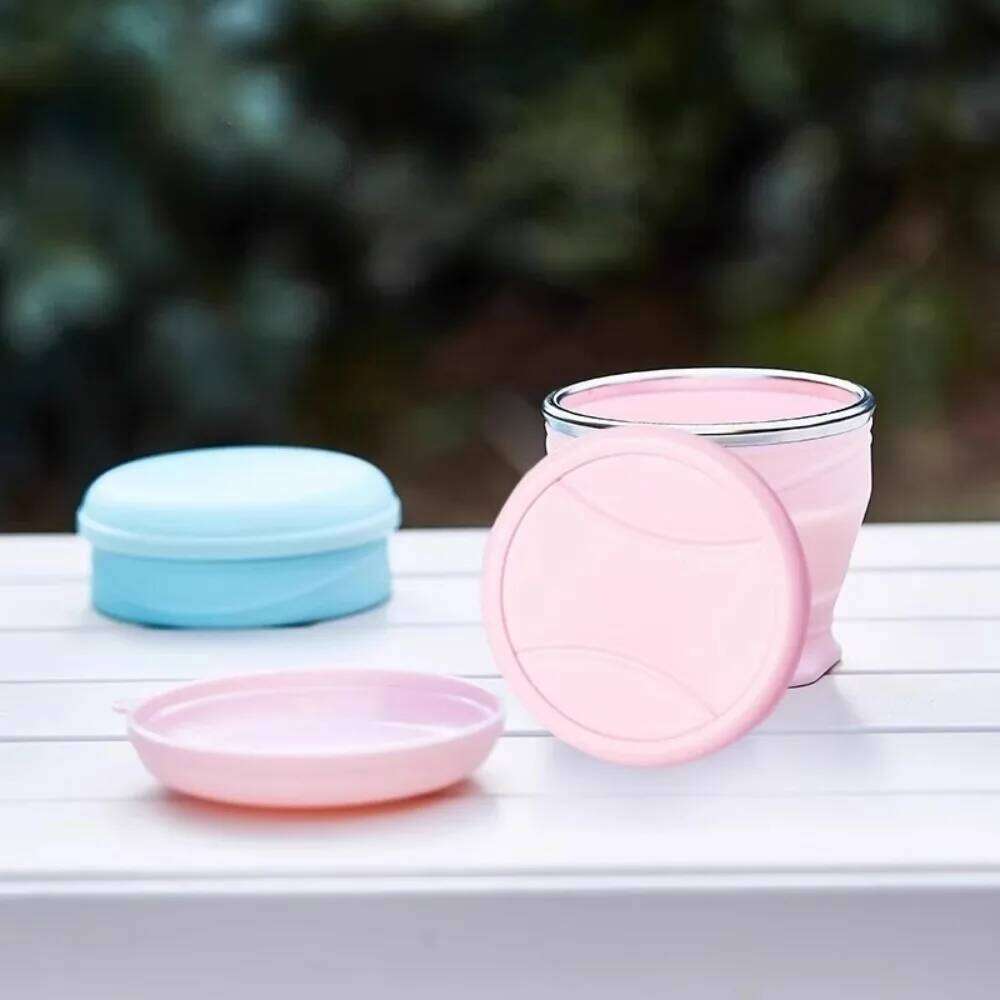180ml Shaker Collapsible Silicone Travel Mug Camping Water Cup Portable Drinking Bottle Outdoor Gift Durable Leak Proof Z260202