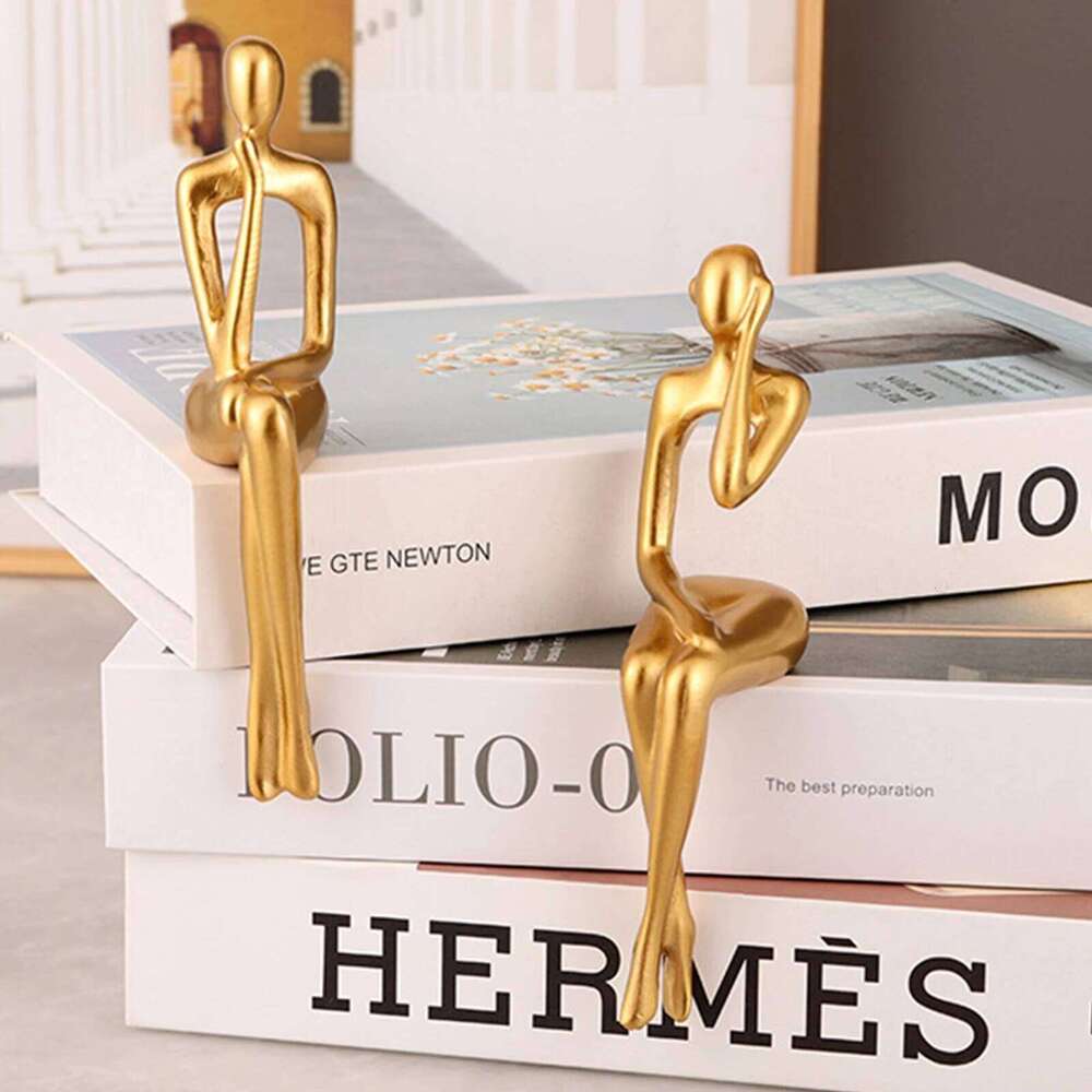 3pcs People Model Collections Resin Abstract Character Sculptures Christmas Gifts Home Decor for Office Study Bookshelf Y260202