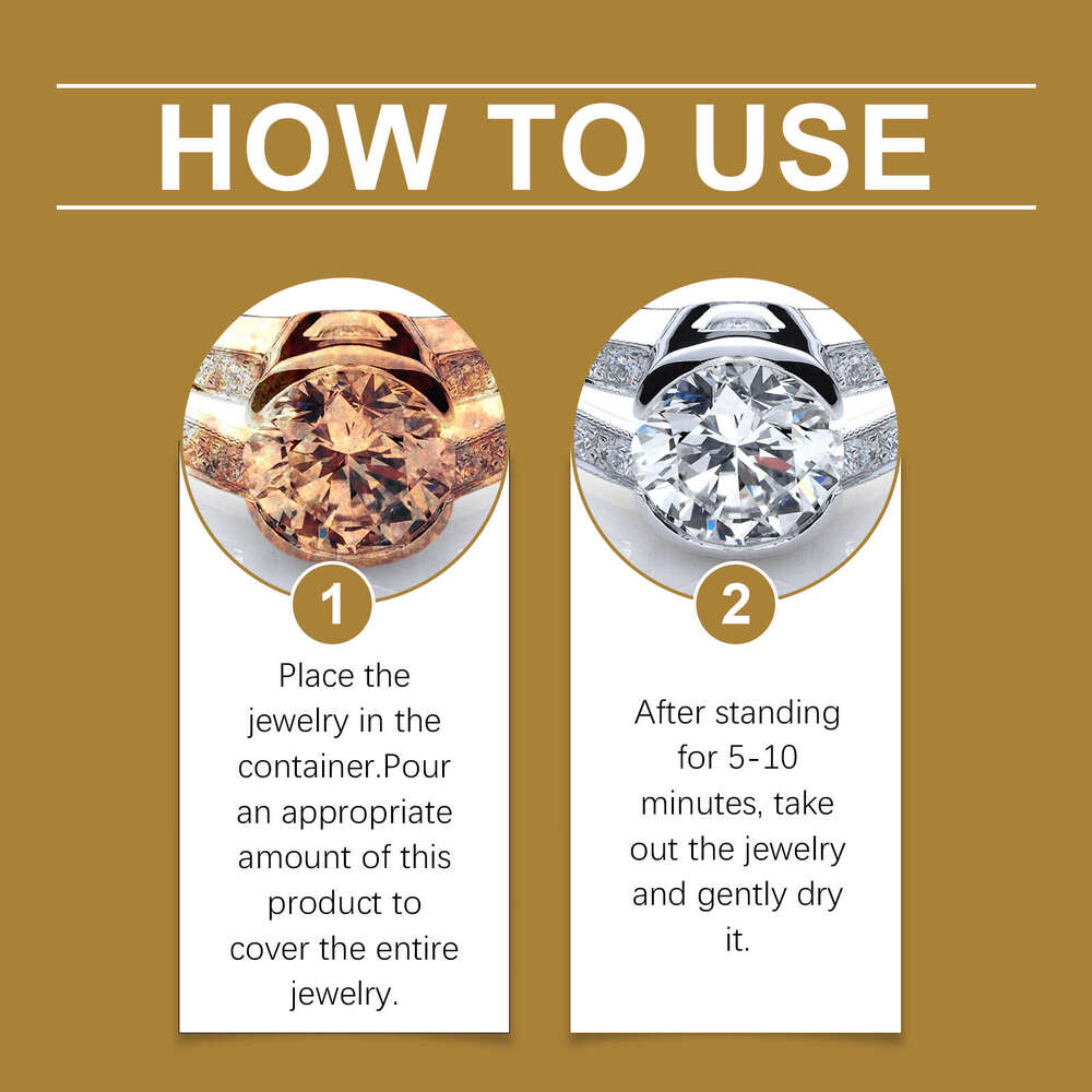 Jue-Fish Cleaner Jewelry Metal Cleaning Liquid Diamond Necklace Rust Dust Removal Care Solution S260202