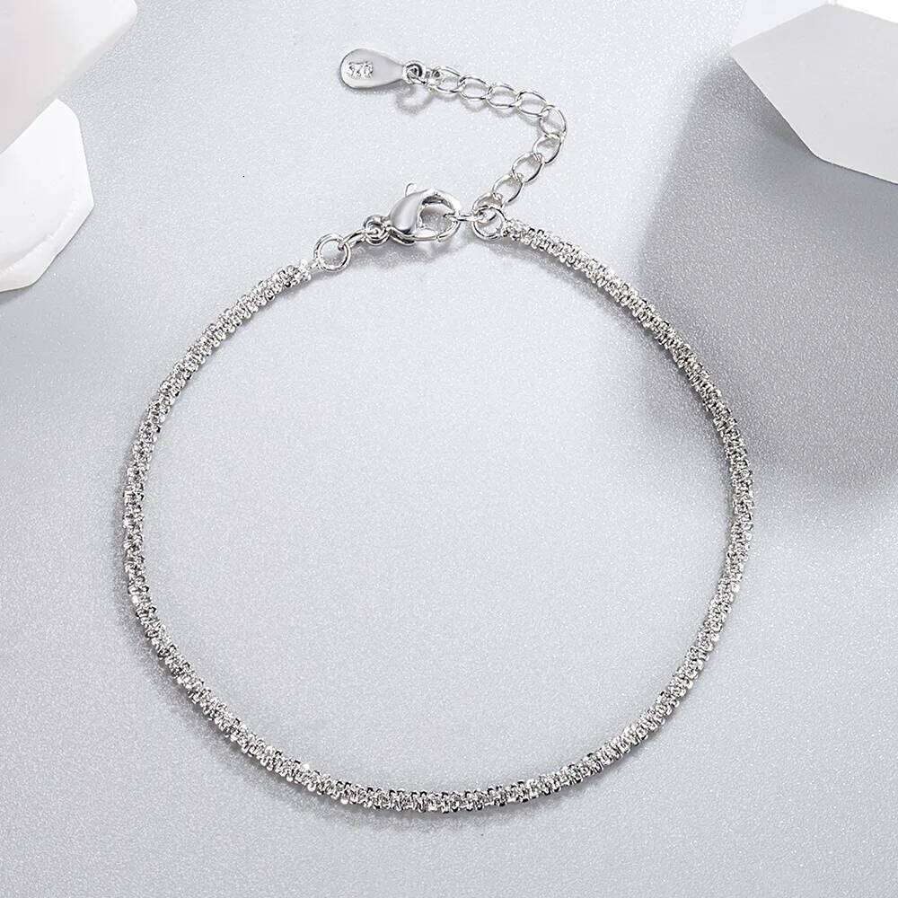 High Quality 925 Sterling Silver Sparkling 18k Gold Bracelet For Woman Wedding Engagement Banquet Party Jewelry Gifts H260202
