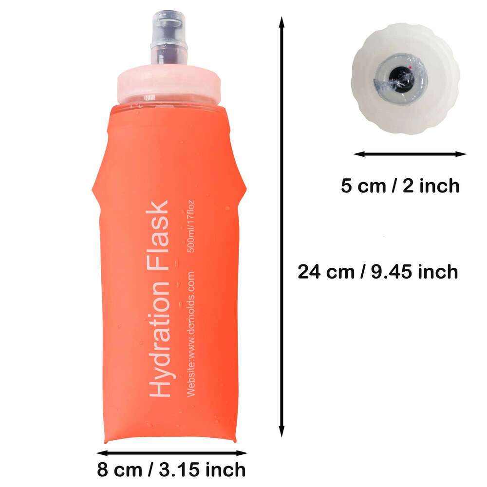 150ML 250ML 500ML TPU Outdoor Sport Folding Soft Flask Portable Water Bottle For Suitable Running Camping Hiking Z260202