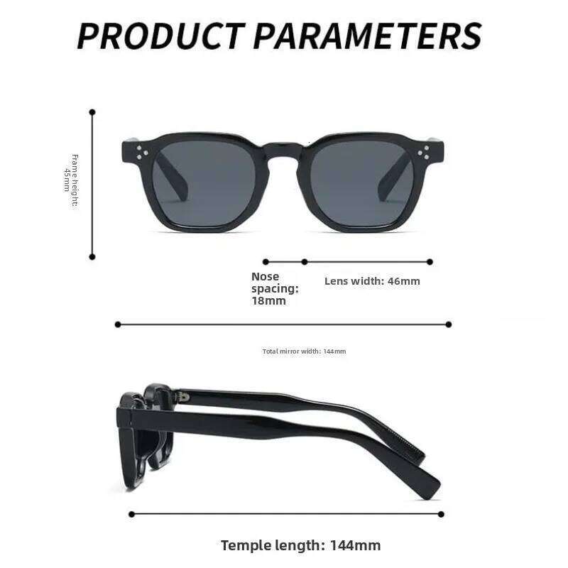 Retro Square Men Rivets Sunglasses Shades Outdoor UV400 Fashion Women Green Sun Glasses for Sunscreen Travel Cycling H260202