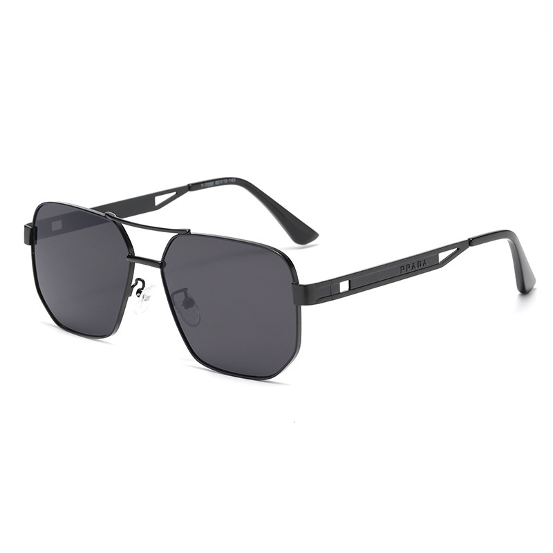 New Men's Metal Square Frame Driving UV Protection Glasses Fashion Street Style Sunglasses for Women Trendy