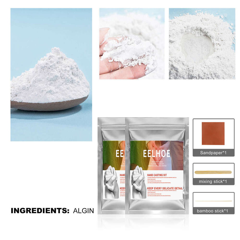 EELHOE Couple Clone Powder Infant Toddler Three-dimensional Hand and Foot Mold Making Material Valentine's Day Gift S260202