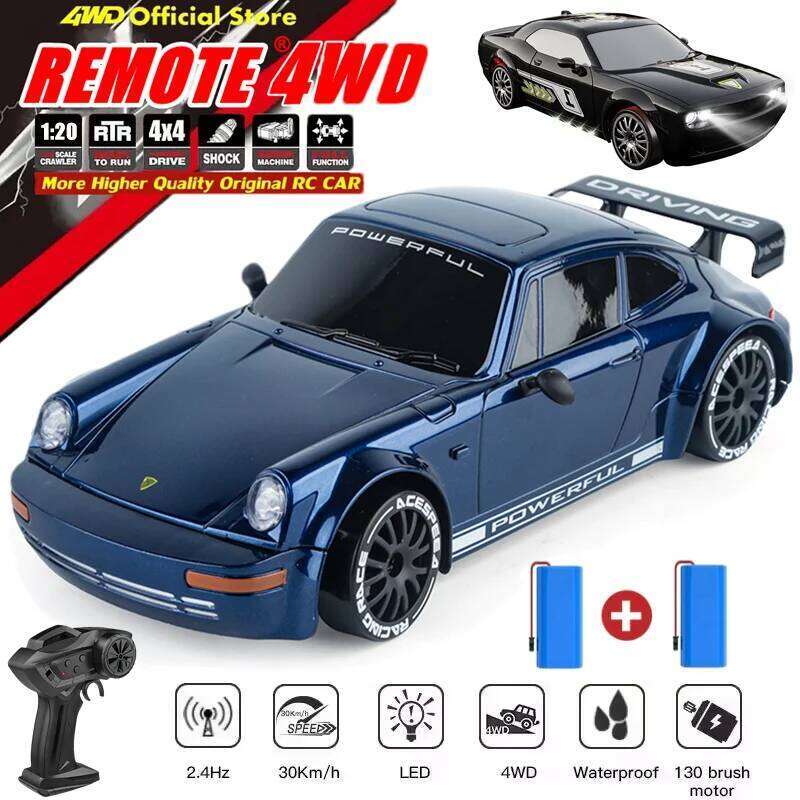 4WD Drift Racing RC Car with LED Light High Speed 2.4G Radio Remote Control 4x4 Race Sports Cars for Kids Toy Gift Y260131