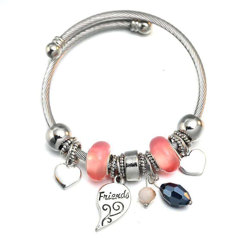 Charm Love Beaded 6 Colour Adjustable Metal Bracelet Bangles Romantic Accessories Women Fashion Jewelry H260202