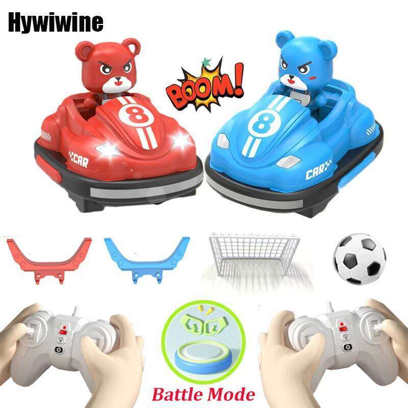 2.4G Bumper Battle RC Car with LED Music Ejecting Plush Parent-Child Competitive Racing Game for Boys Kids Outdoor Toys Y260131