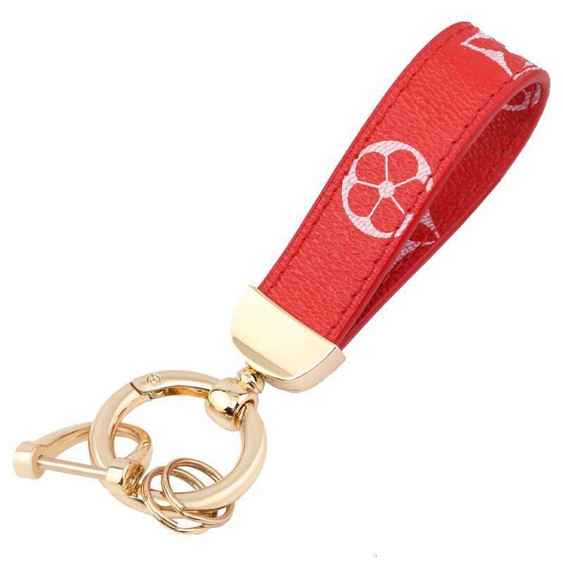 Fashion style designer car key chain bag charms pendant jewelry key ring holder gift pu leather metal key chain accessories Luxury designer