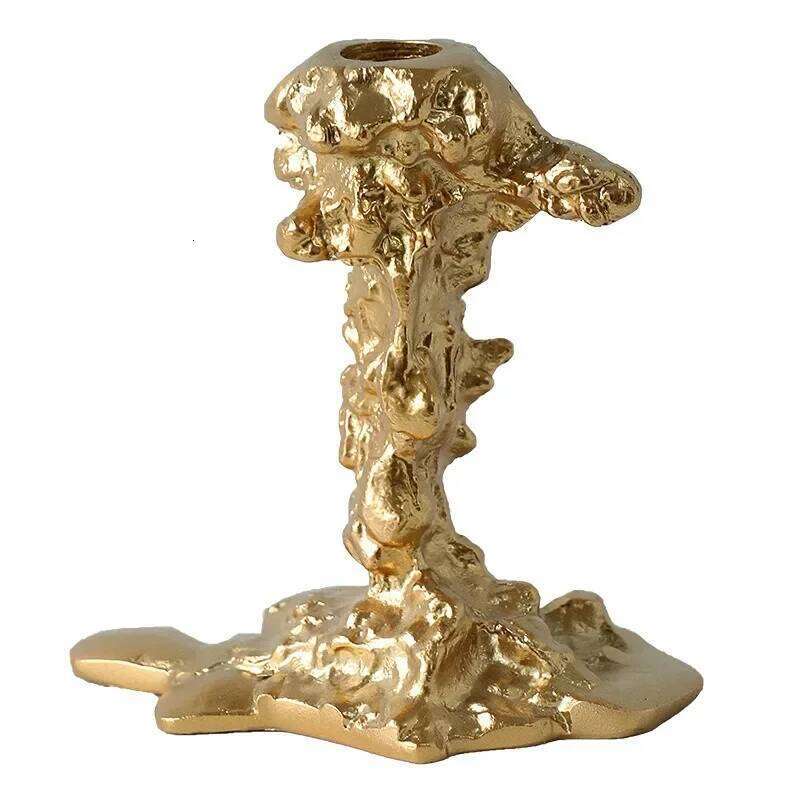 Ornaments Candle Holders 13cm Resin Candlesticks Holder Shabbat Taper Candles for Dining Table Decor Home Decoration Y260131