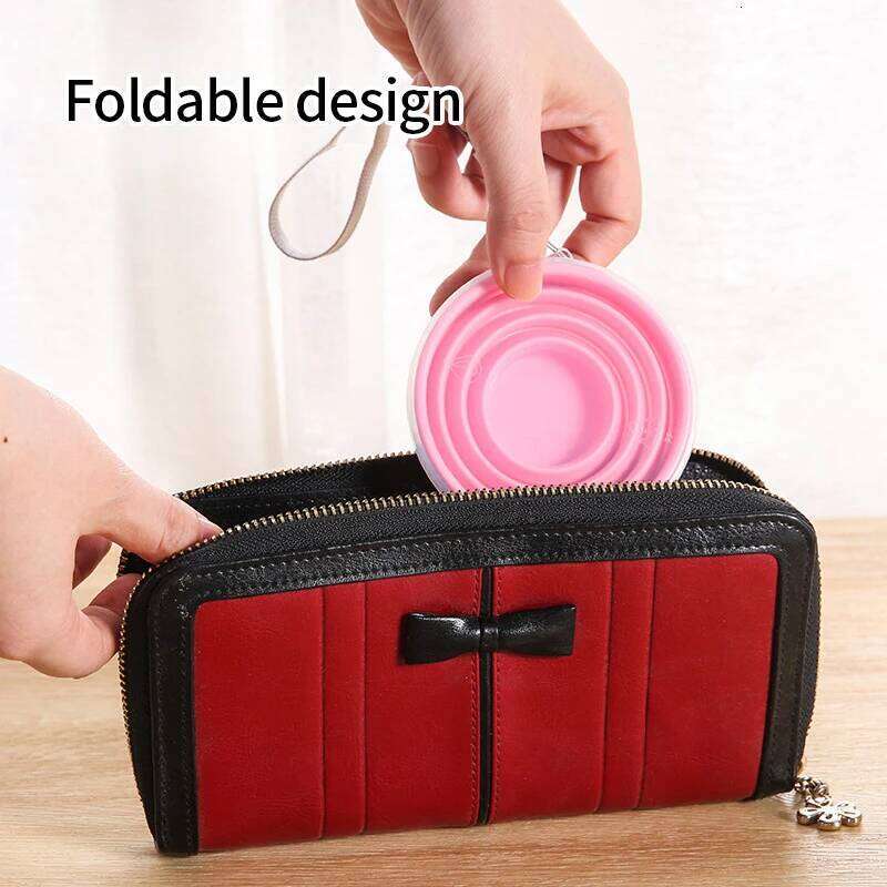 200/300ML Folding Portable Retractable Cups Outdppr Travel Coffee Tea Water Cup Telescopic Drinking Mug with Lid Z260202