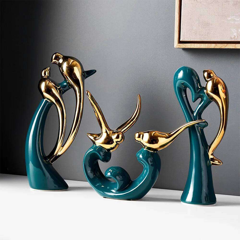 Bedroom Accessories Abstract Ceramic Sculpture Home Bird Statue For Decoration Living Room Office Desk Decor Y260202