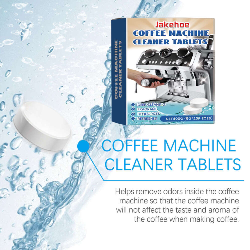 Jakehoe Coffee Machine Descaling Dirt Oil Stain Cleaning Maintenance Kitchen Equipment Hygiene Effervescent Tablets S260202