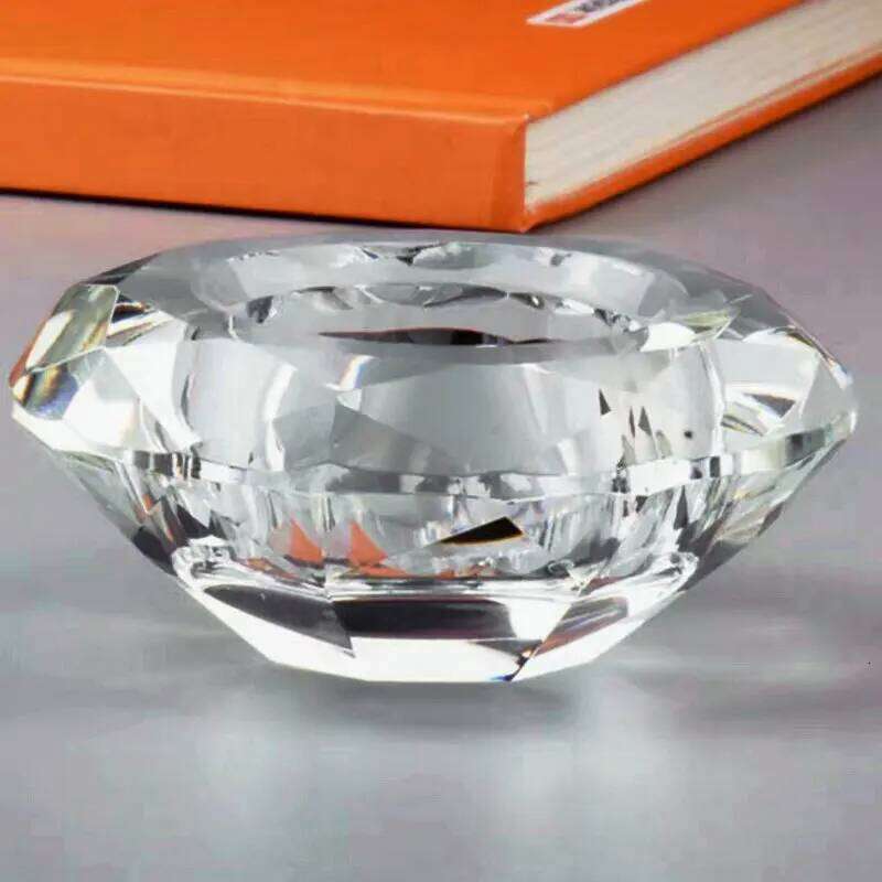 Clear Crystal Glass Candlestick Diamond-shaped Candle Holder For Candlelight Home Decoration Y260131