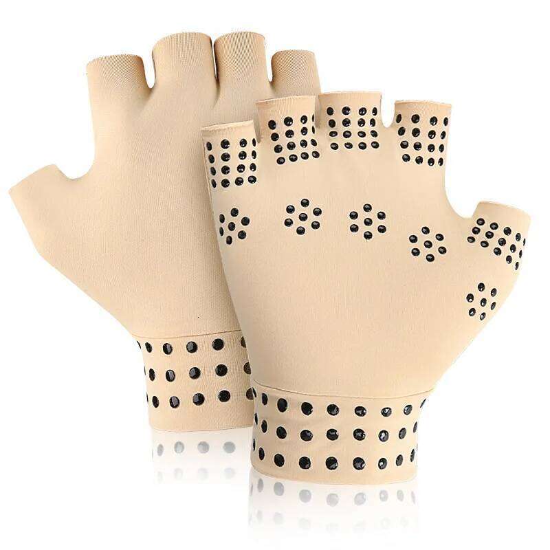 Nylon Dispensing Toe-separating Anti-slip and Lightweight Half-finger Elastic Pressure Gloves for Fitness Cycling XJ260202