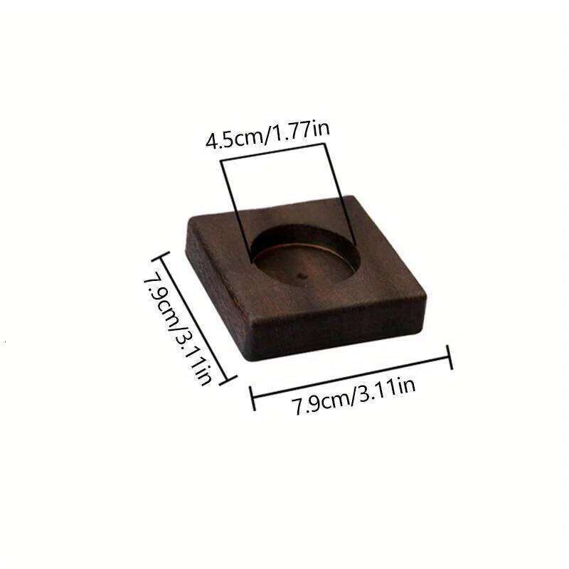 Nordic Style Wooden Candlestick Home Table Decoration Square Wood Chip Tealight Candle Holder Bar Party Ornaments Y260131