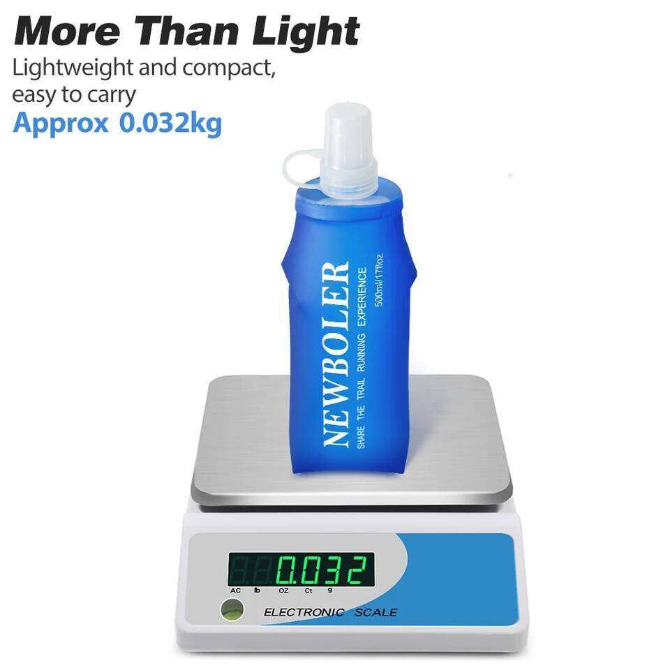 NEWBOLER 150ml 250ml 500ml TPU Folding Soft Flask Outdoor Sport Bag Collapsible Water Bottle Running Camping Z260202