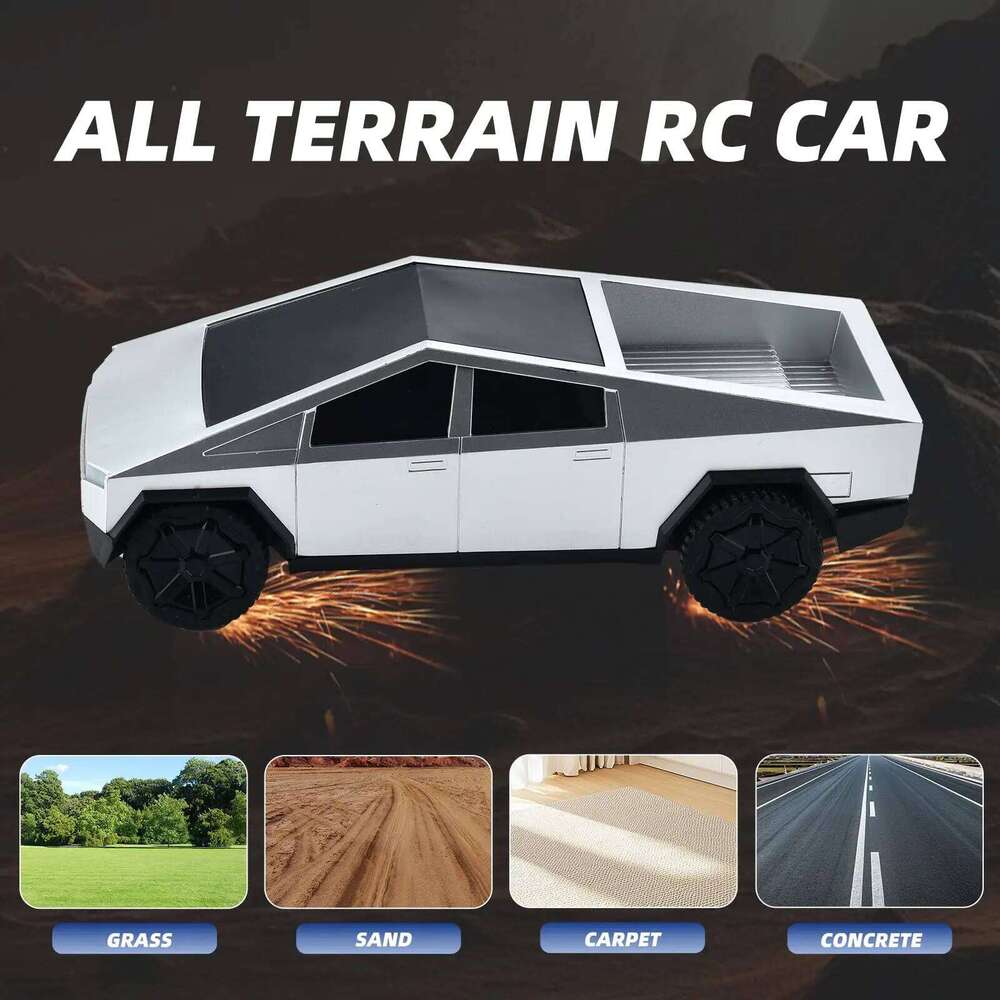 1:24 Pickup Remote Control 4WD Off-Road Truck Toy - 27Mhz GHz Wireless RC Car with LED Lights Birthday Gift for Boys Kids Y260131