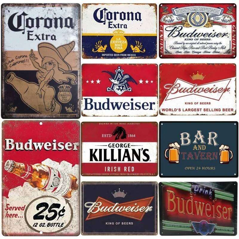 Tin Beer Metal Sign Decorative Plaque Retro Plate Wall Decor Bar Pub Club Man Cave Dad's Garage Workshop Poster 26H0202