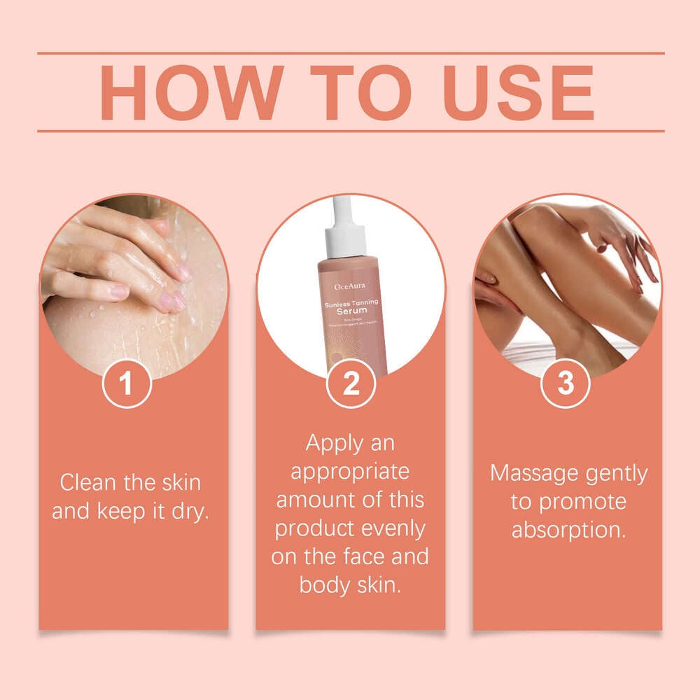 OceAura Herbal Sunless Tanning Summer Beach Self-Tanning Wheat Skin Tone Body Moisturizing Serum S260131