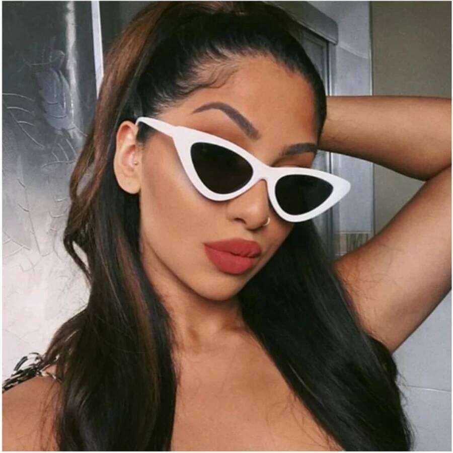 2025 Cat Eye Fashion Plastic Women Vintage Small Leopard Men Sun Glasses Mirror Retro Sunglasses For Female UV400 H260202