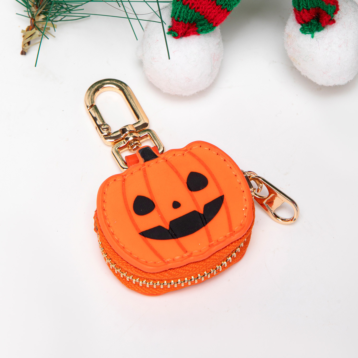 Bag Charm Key Chain Purse Accessory 3D Pumpkin Pendant Keychain Fashion Exquisite Mini Bag Charm Personalized Creative Halloween Gift