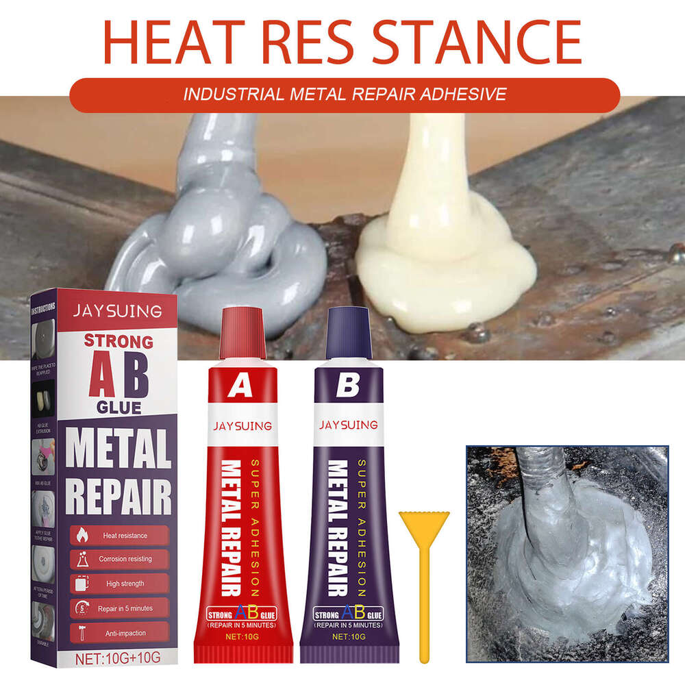 Set Industrial Welding Water Oil Tank High Temperature Resistant Repair Glue S260202