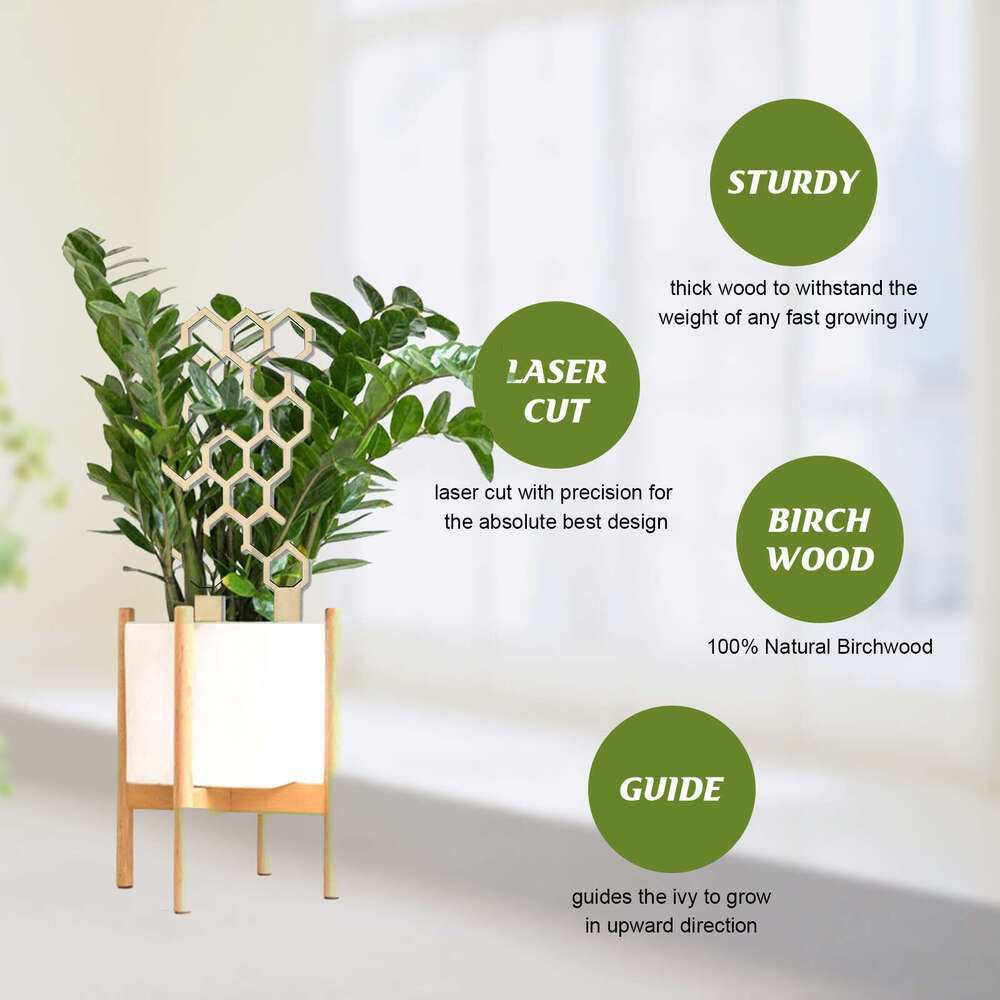 Garden Plant Trellis Home Wooden Potted Climbing Vine Rack Balcony Decoration Support Flower Insert Stand S260202