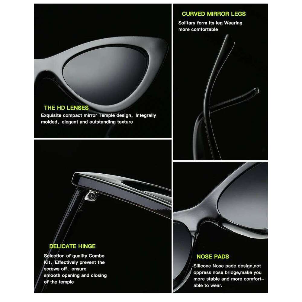 2025 Cat Eye Fashion Plastic Women Vintage Small Leopard Men Sun Glasses Mirror Retro Sunglasses For Female UV400 H260202