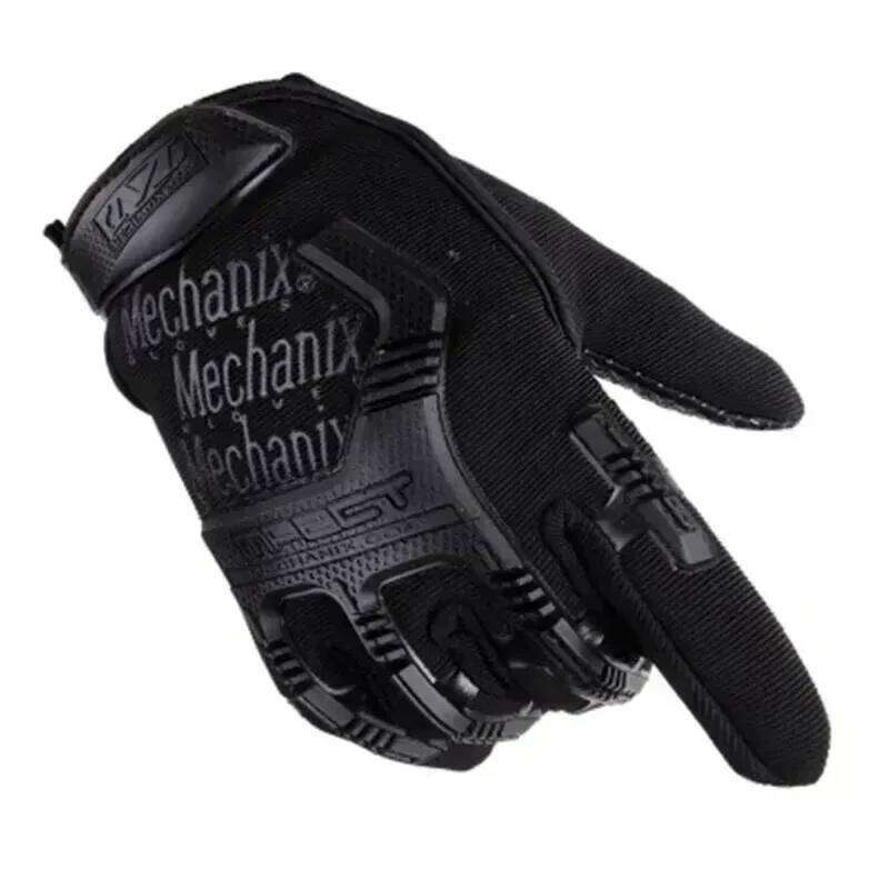 1Pair Outdoor Sports Tactical Protective Cool Motorcycle Technician Long Finger Men's Special Forces Anti-slip Gloves XJ260202