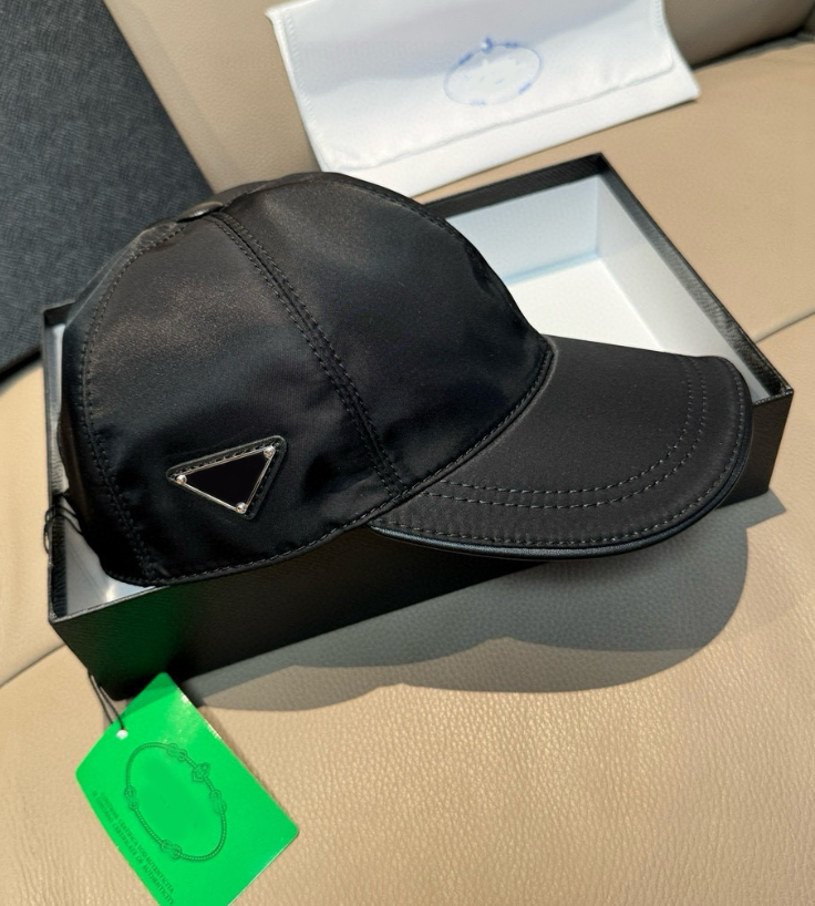 Men's Prado hat, inverted triangle, baseball cap, designer curved peaked cap, Casquette luxury women's beach sun hat