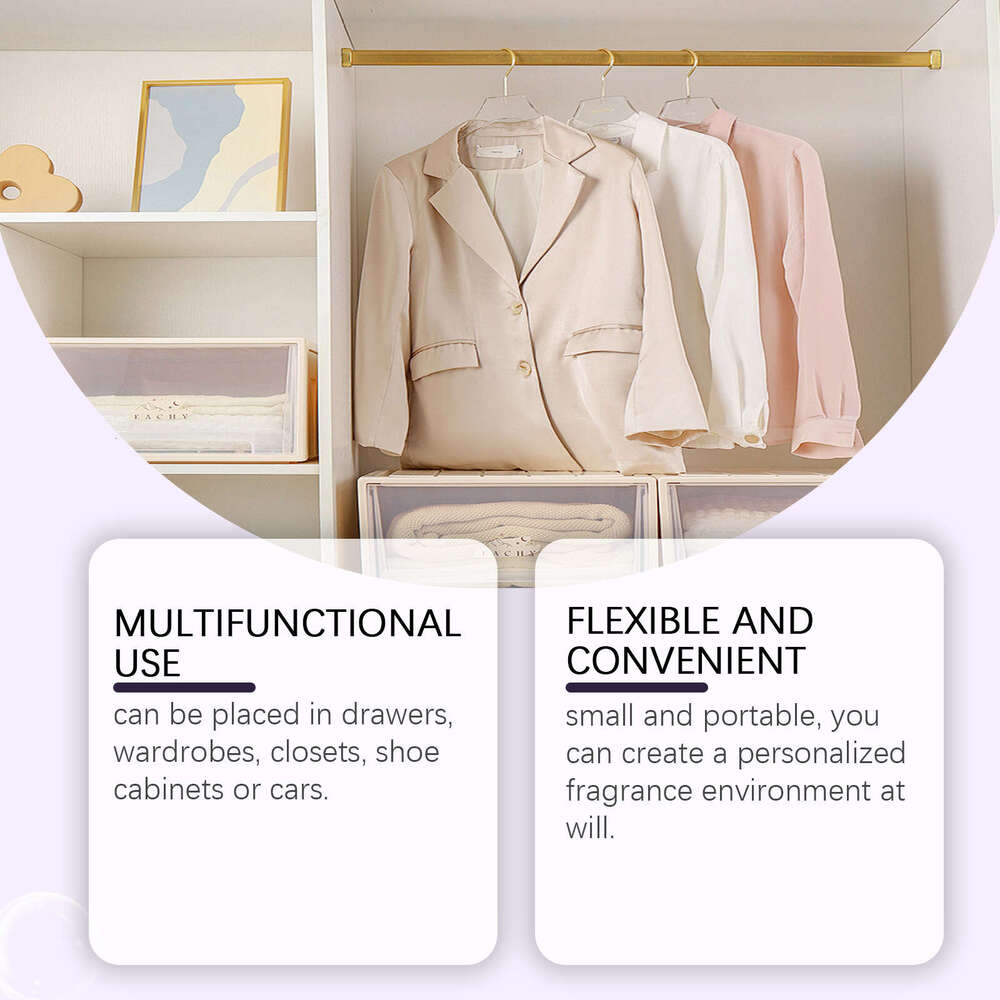 Jakehoe Lavender Natural Fresh Long-lasting Floral Fragrance Wardrobe Shoe Cabinet Odor Home Portable Sachet S260202