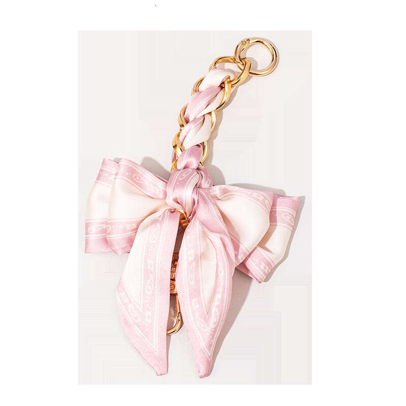 Silk Scarf Handwoven Extension Ins Underarm Shoulder Metal Strap Women Retro DIY Short Bag Chain