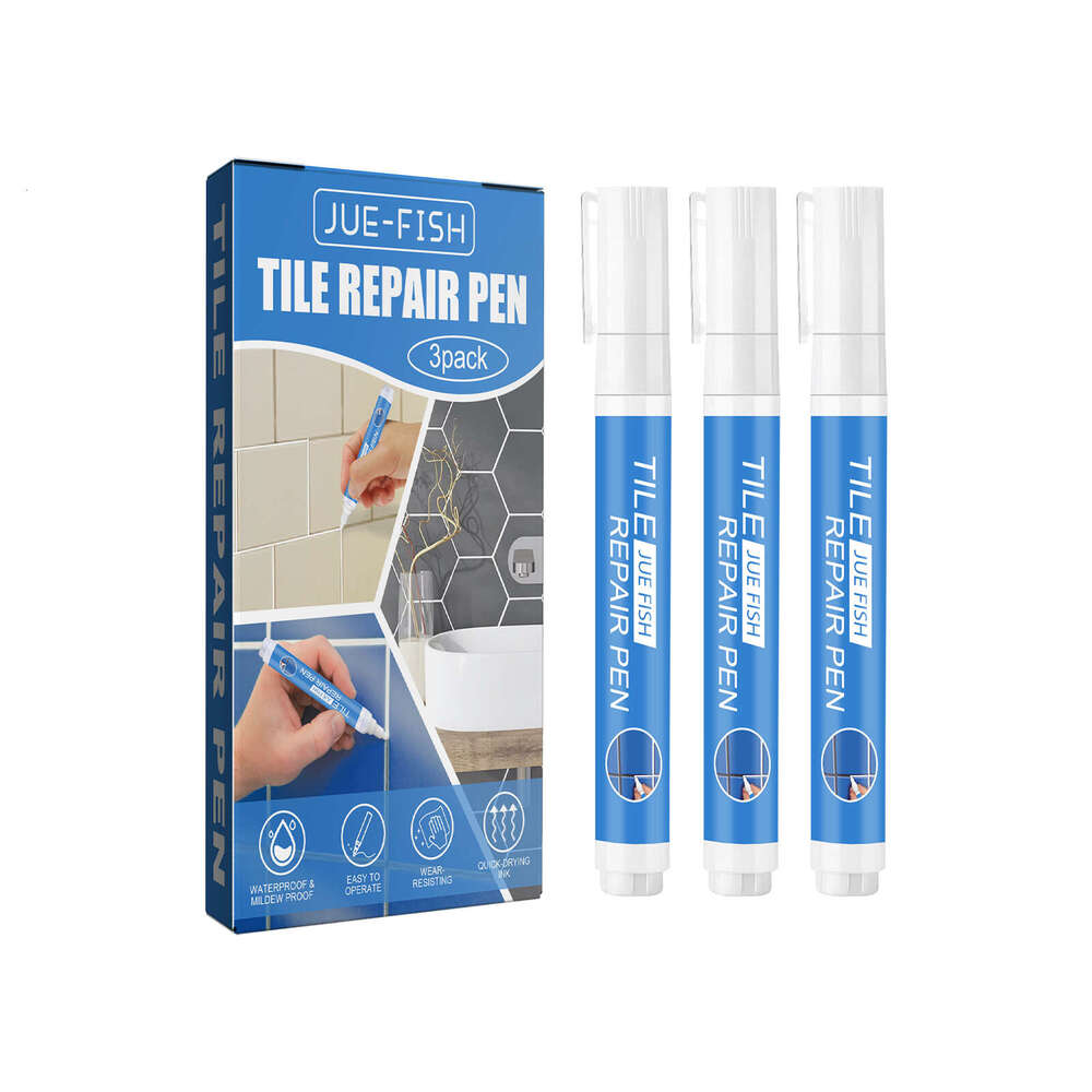Jue-Fish Bathroom Floor Gap Waterproof Anti-Mold Beautifying Tile Repair Grout Pen S260202