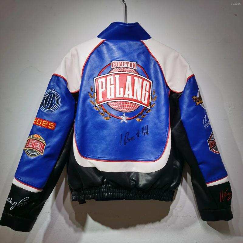 Men's Jackets Motorcycle Racing Jacket American Style Baseball Outerwear Winter Riding Clothes Vintage Retro Cross-Border Clothing