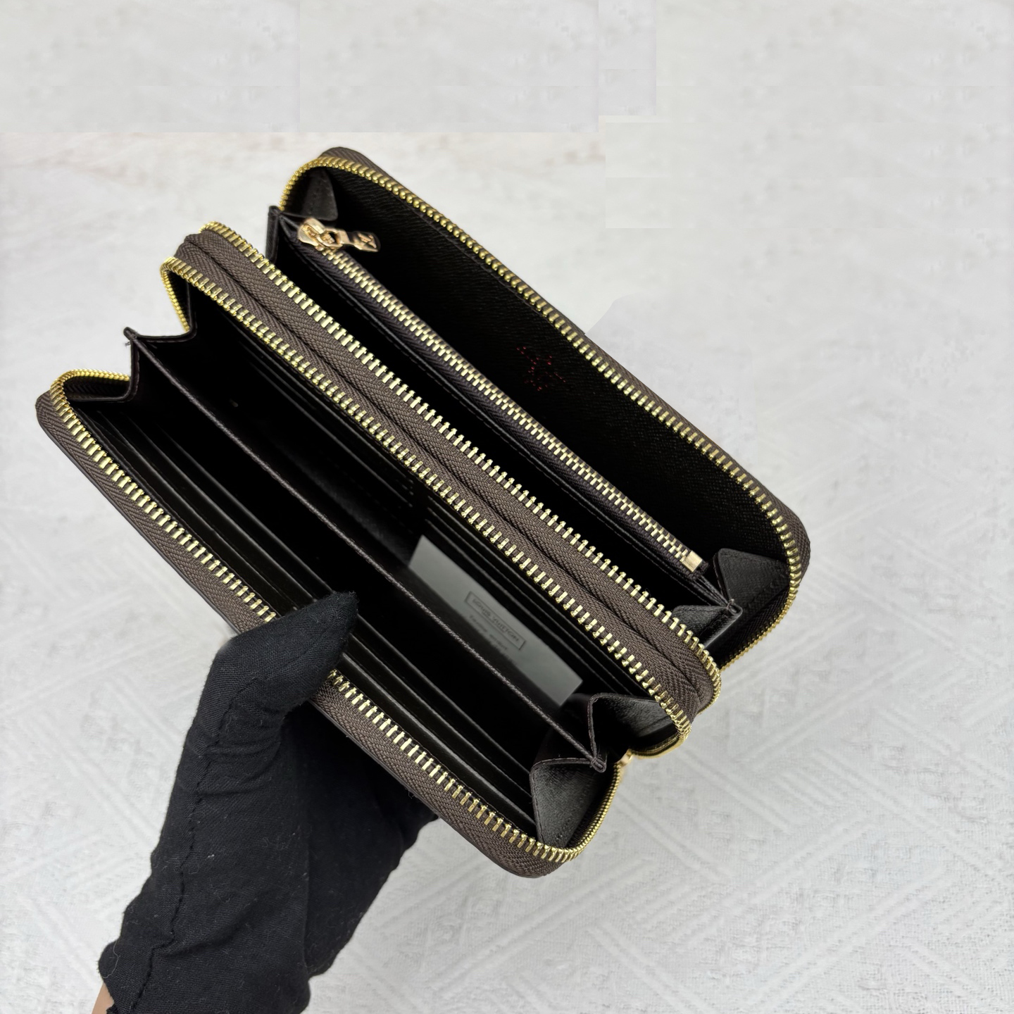 European and American fashion printed women's long wallet, vintage flower large capacity double-layer handbag, retro phone bag