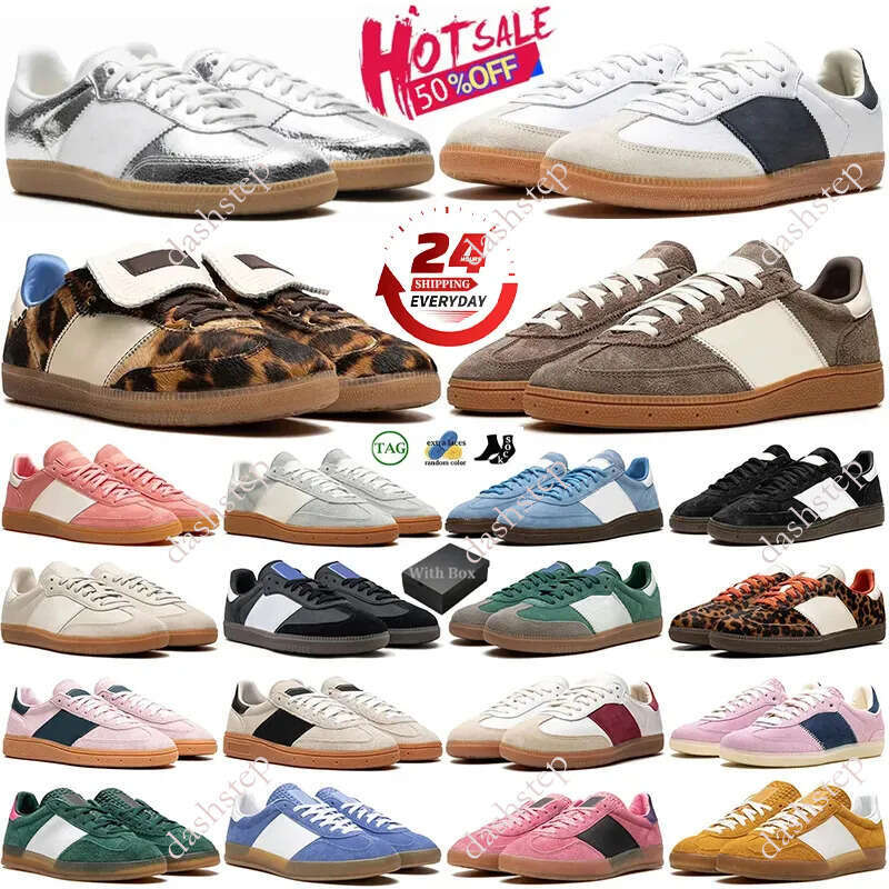 New Designer Sambaswomen Casual Men Women Sneakers Navy Silver Pink Green Brown Mens Trainers chaussure Sports Womens Tennis Shoes Runners