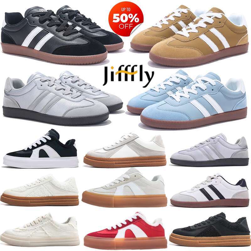 Jifffly Casual Sports Shoes for Men and Women Wear-Resistant Synthetic Suede Leather Round Toe Chunky Platform Shoes Outdoor Recreation