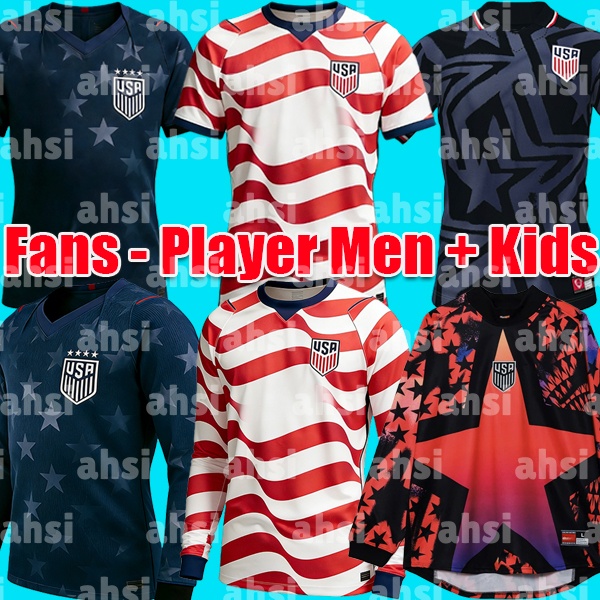 usa socer jersey 2026 PULISIC MCKENNIE 26 27 Lifestyle Retro goalkeeper pre match America Football Shirt United States World Cup USA jersey USMNT PLAYER Men Kit kids