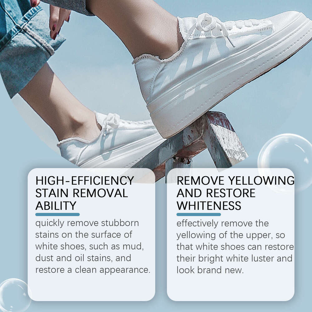 Jue-Fish White Shoe Cream Sports Canvas Shoes No-Wash Surface Stain Removal Multi-Functional Cleaning Paste S260202