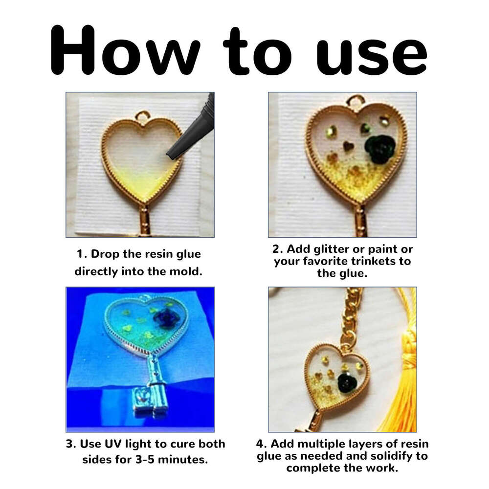 DOWMOO DIY Handmade Clear Crystal UV Shadowless Resin Quick-Drying Glue S260202