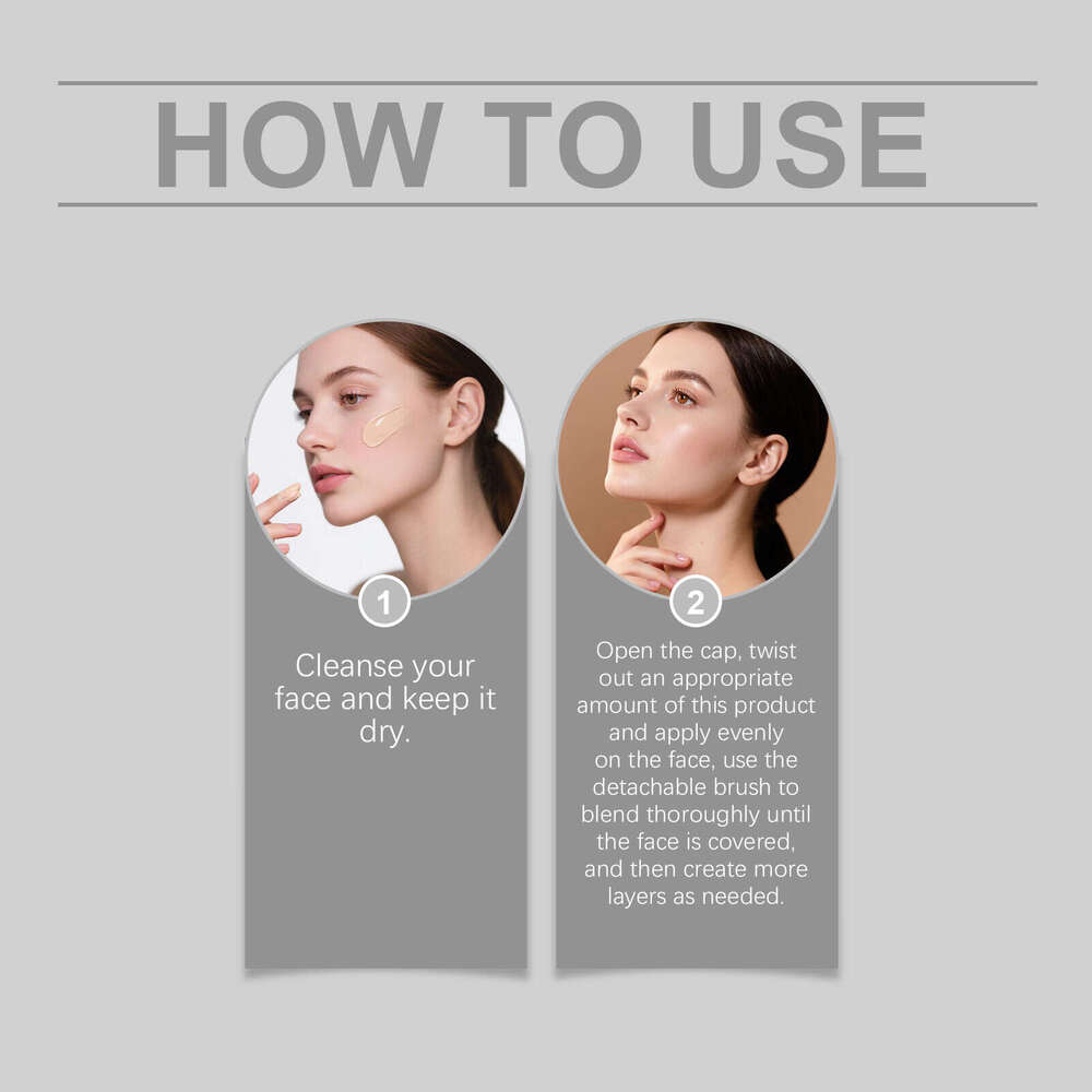 zephoco Dark Tone Concealer Color Changing Lightweight Moisturizing Brightening Skin Matte Clear Foundation Stick