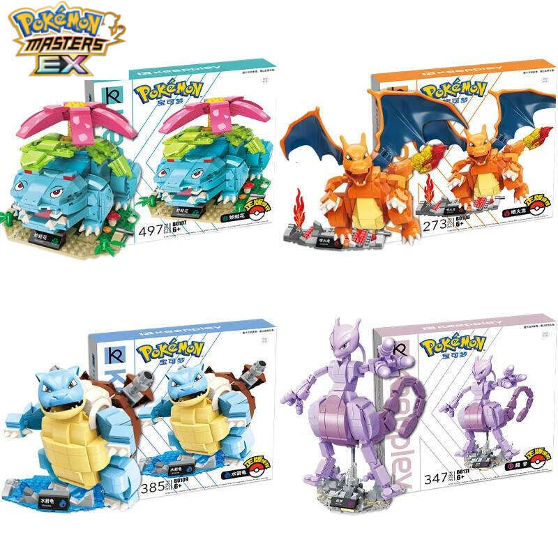 Pokemon Toy Lega Building Blocks Pokmon Action Cartoon Character Charizar Mewtwo Model building block For Boys Birthday Gifts L260203