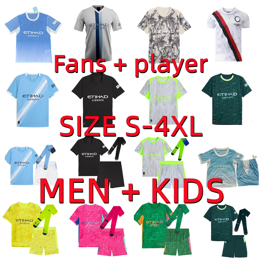 25 26 27 Doku Man Citys HAALAND MARMOUSH soccer jerseys 2026 2027 CHERKI REIJNDERS GVARDIOL AIT-NOURI RODRIGO MATHEUS DONNARUMMA Rodrigo football shirt Men kids kits