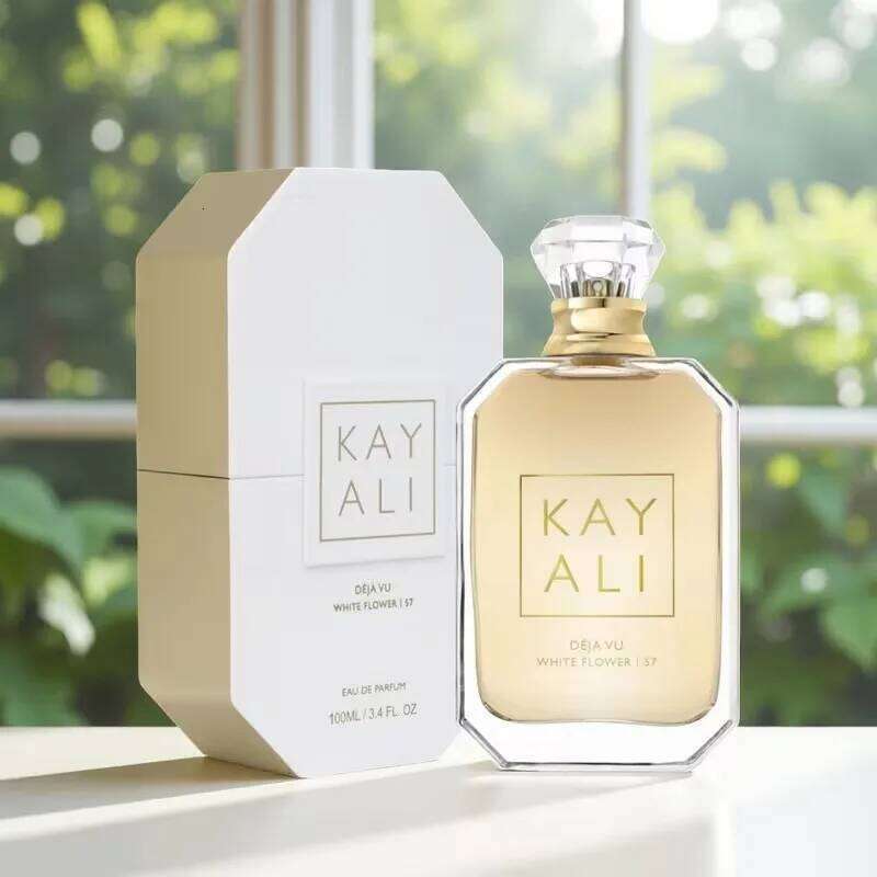 Kay Ali Dj Vu White 57 Eau de Parfum, Elegant Gold Bottle, Floral Scent, Women's Fragrances 26L0203