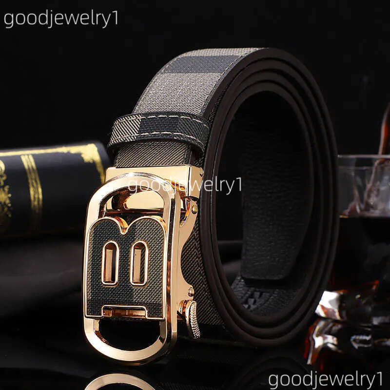 2026 AAA Burs Berryes Designer Belts Mens Automatic Buckle Burs Berryes Belt Brand Letter B Plaid Jeans Business Casual Pants Waistband 6 Colors 1F8