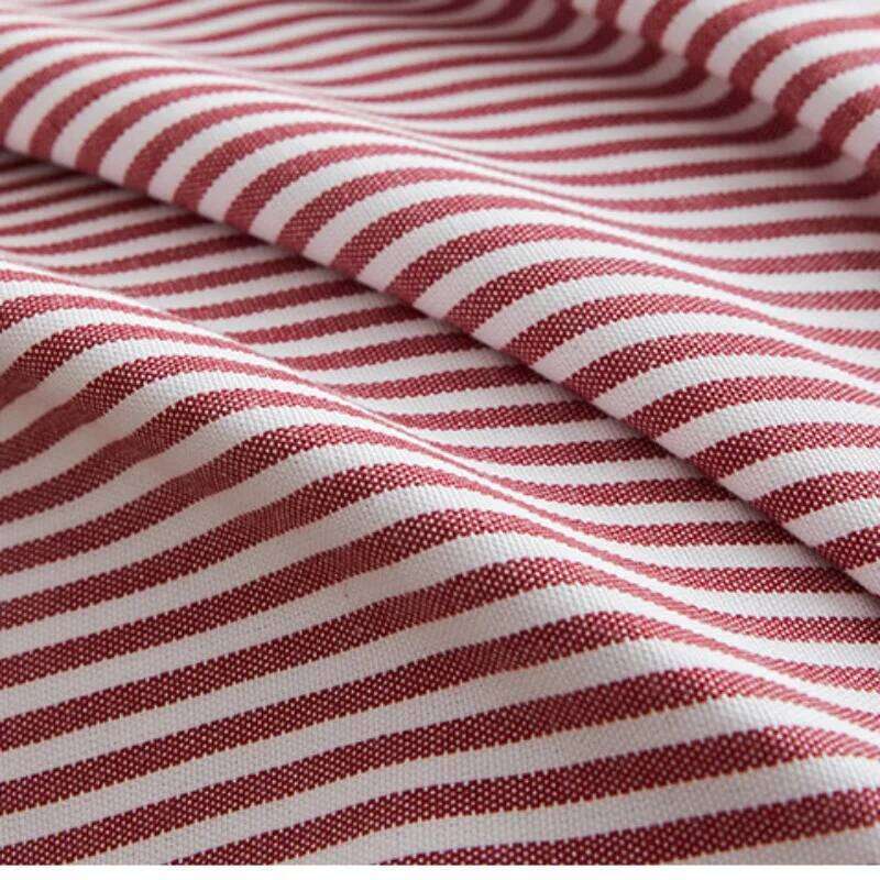 Classical Striped Cushion 45x45cm Hawthorn Red Ivory Recycle Polyester Fabric Pillow Cover Indoor Outdoor Home Decoration